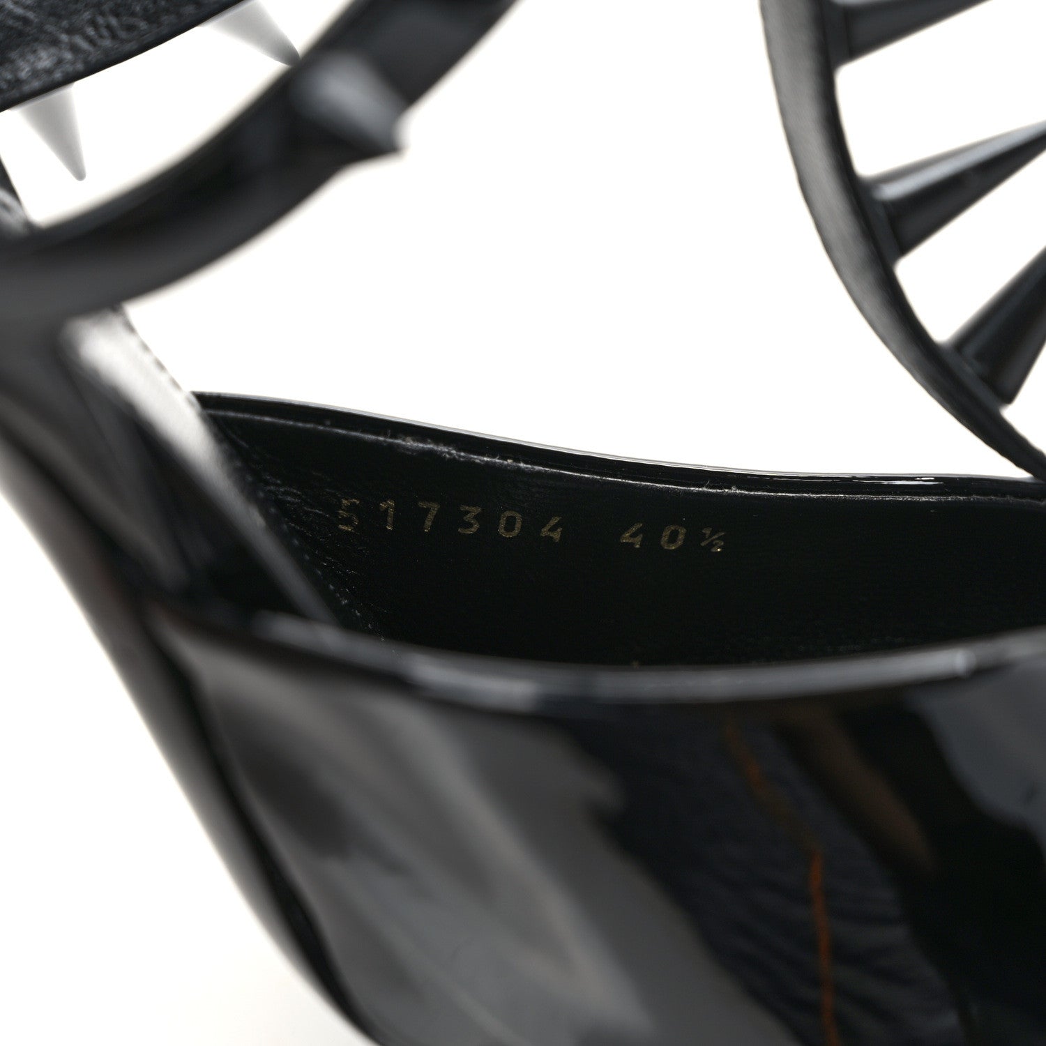 Balenciaga Glossy Calfskin Spiked Pumps 40.5 Black 8 of 9