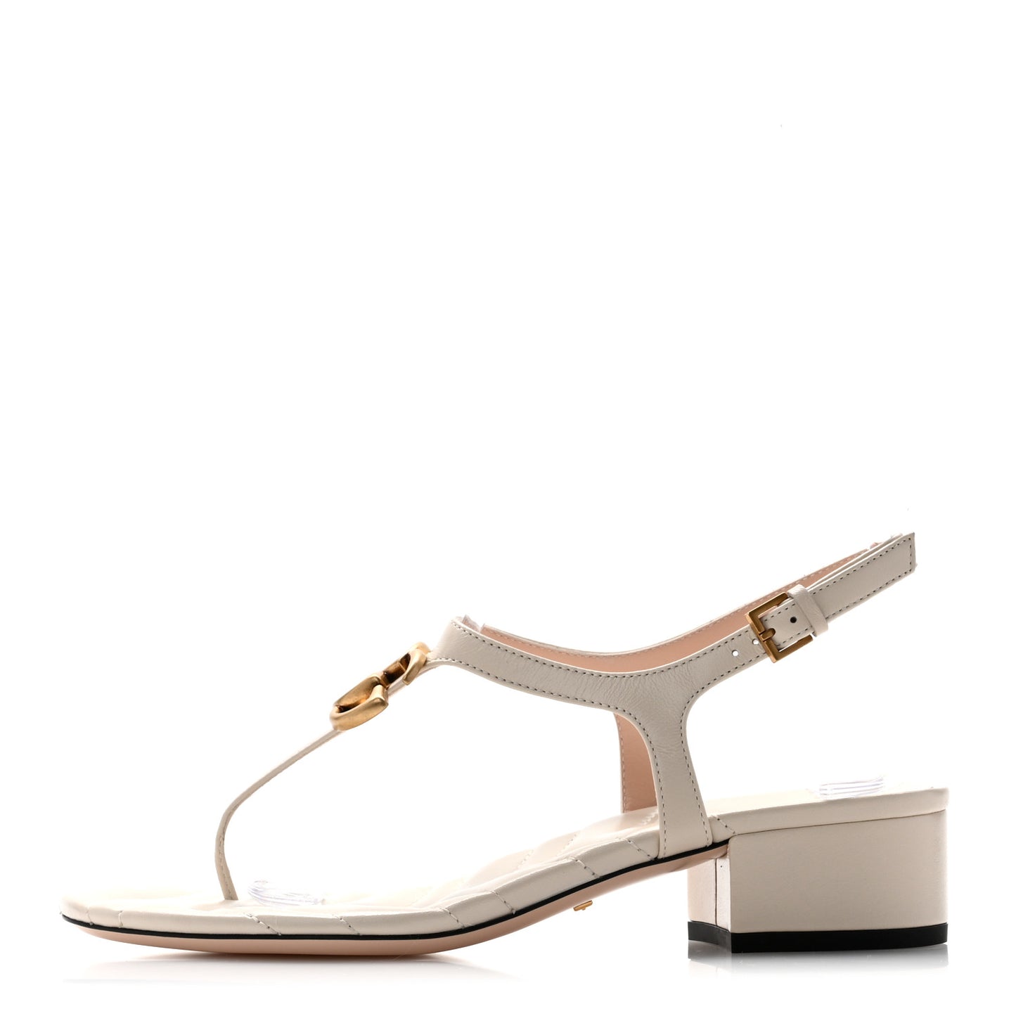 Nappa Matelasse Double G 35mm Thong Sandals 36.5 Mystic White