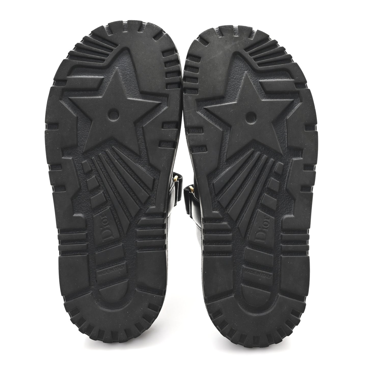 Lambskin Dioract 10mm Slide Sandals 38.5 Black