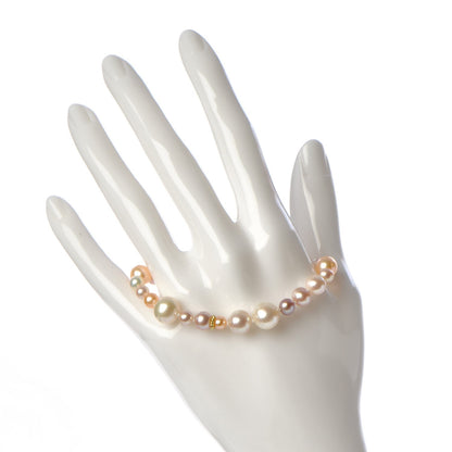 David Yurman Sterling Silver 18K Yellow Gold Freshwater Pearl 5-9.5mm Bracelet 2 of 6