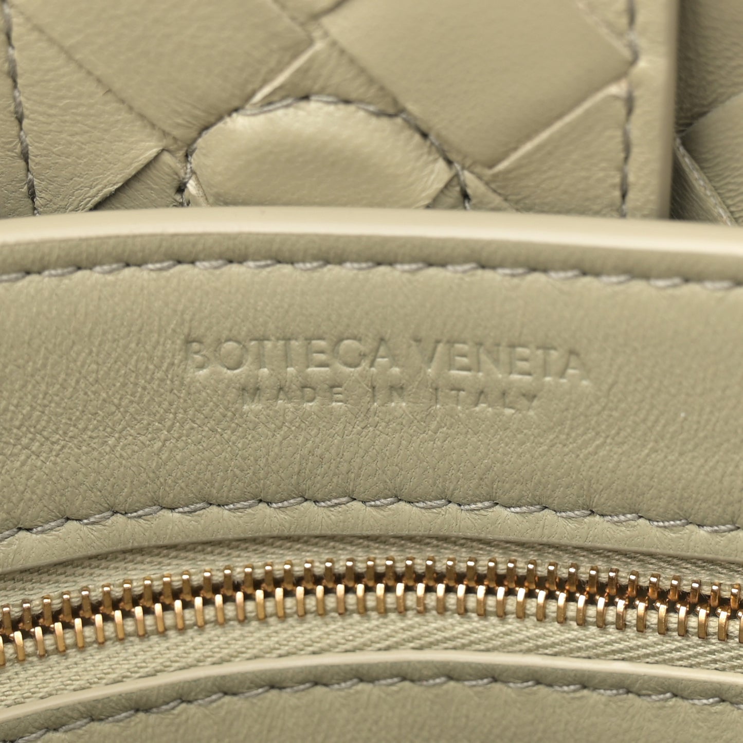 Nappa Intrecciato Small Andiamo Shoulder Bag Travertine