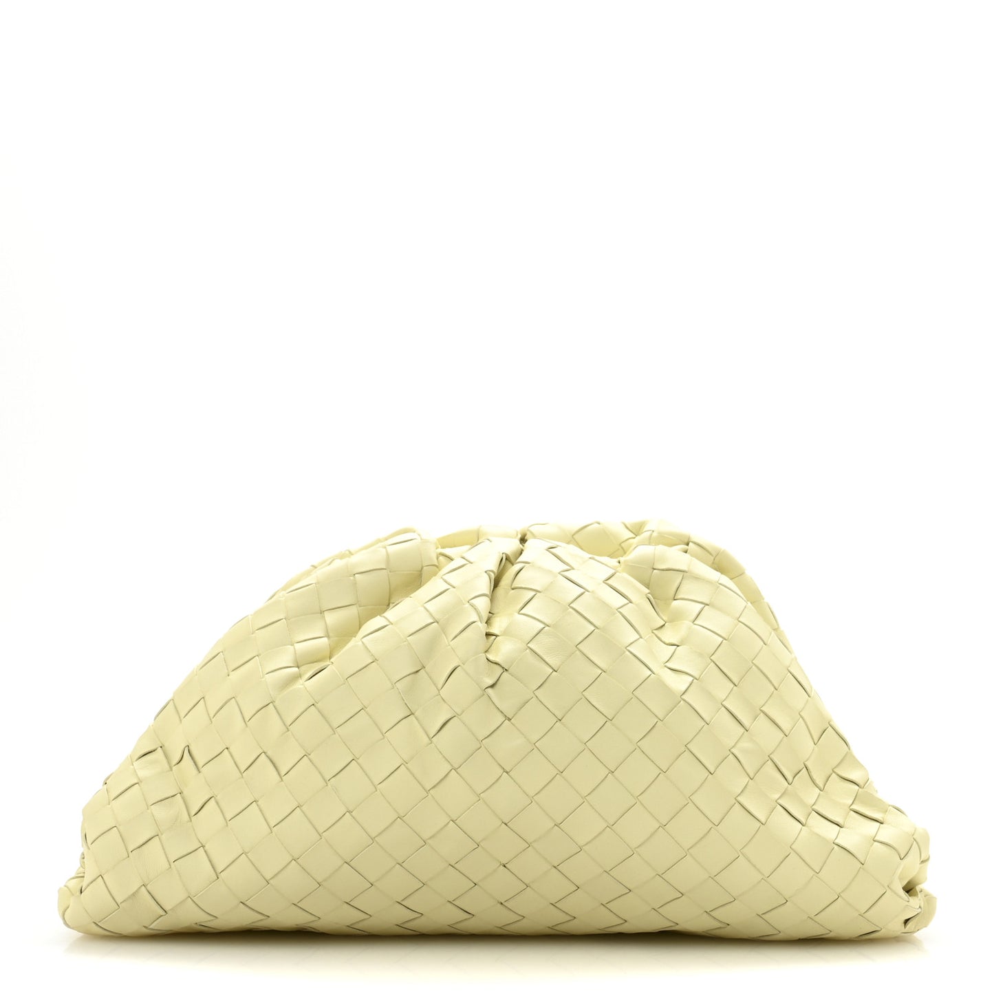 Nappa Maxi Intrecciato The Pouch Oversized Clutch Ice Cream