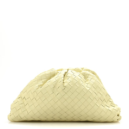 Bottega Veneta Nappa Maxi Intrecciato The Pouch Oversized Clutch Ice Cream 1 of 10