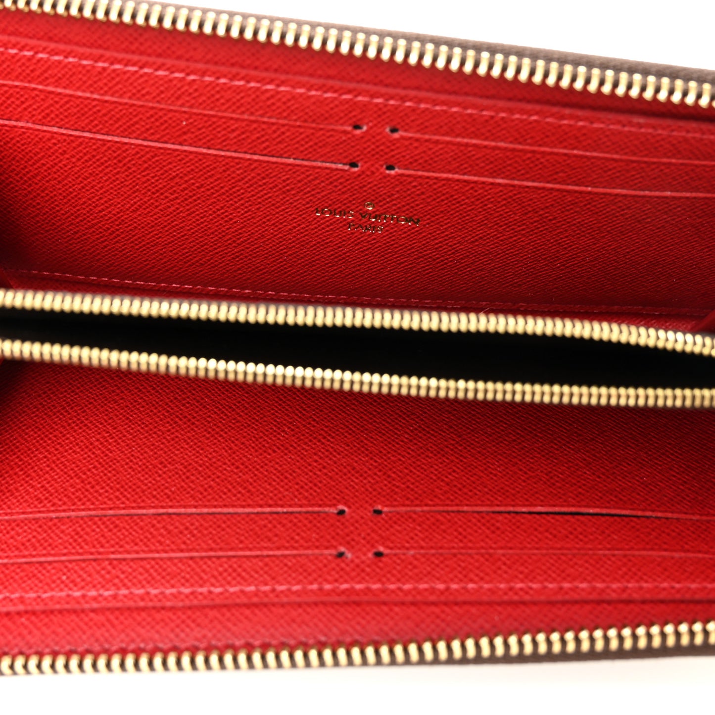 Damier Ebene Clemence Wallet Cherry