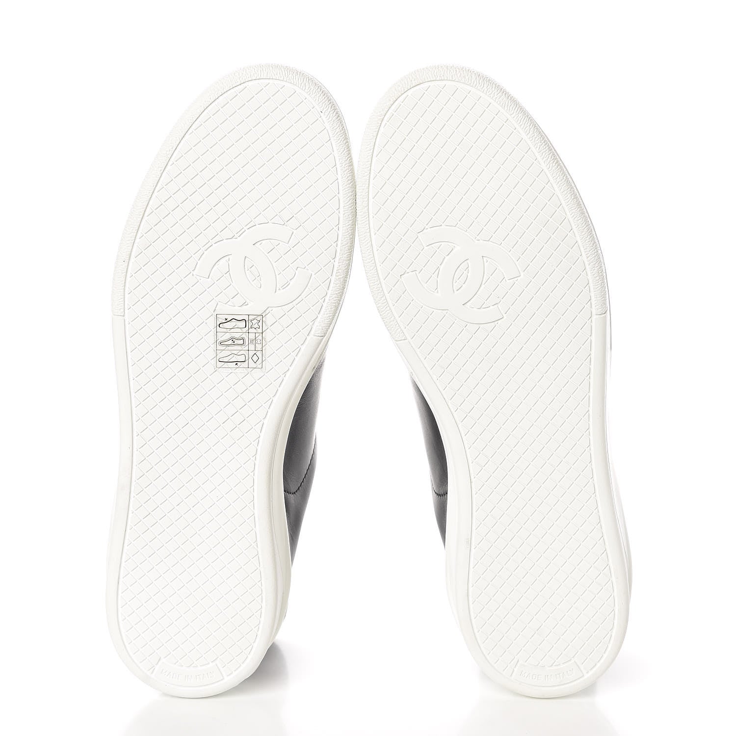 Chanel Calfskin CC Womens Sneakers 36 Black 5 of 8