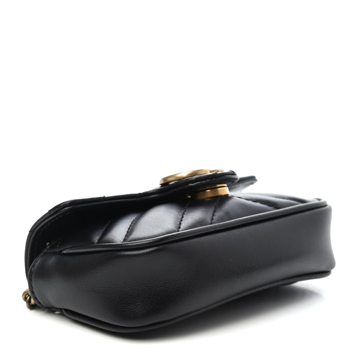 Calfskin Matelasse GG Marmont 2.0 Coin Purse On A Chain Black
