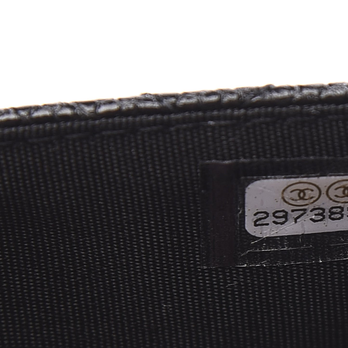 Caviar Quilted Flap Card Holder Black