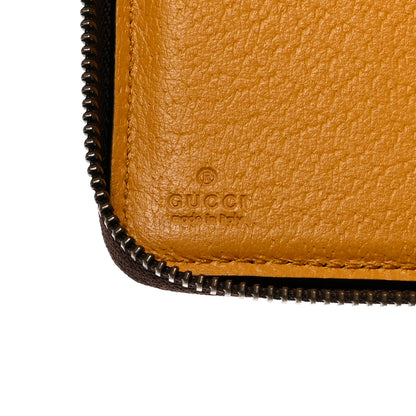 Gucci GG Supreme Monogram Neo Vintage Zip Around Wallet Beige Crop New Acero 6 of 8
