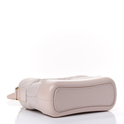 Chanel Aged Calfskin Quilted Small Gabrielle Hobo Beige 3 of 4