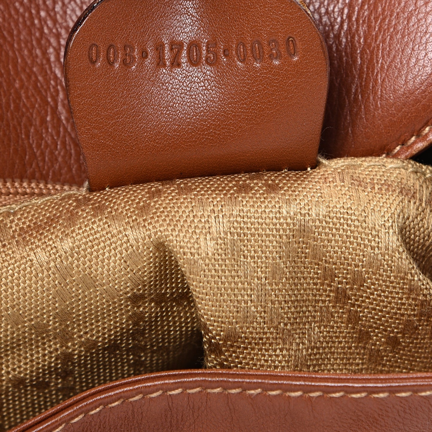 Calfskin Bamboo Backpack Brown