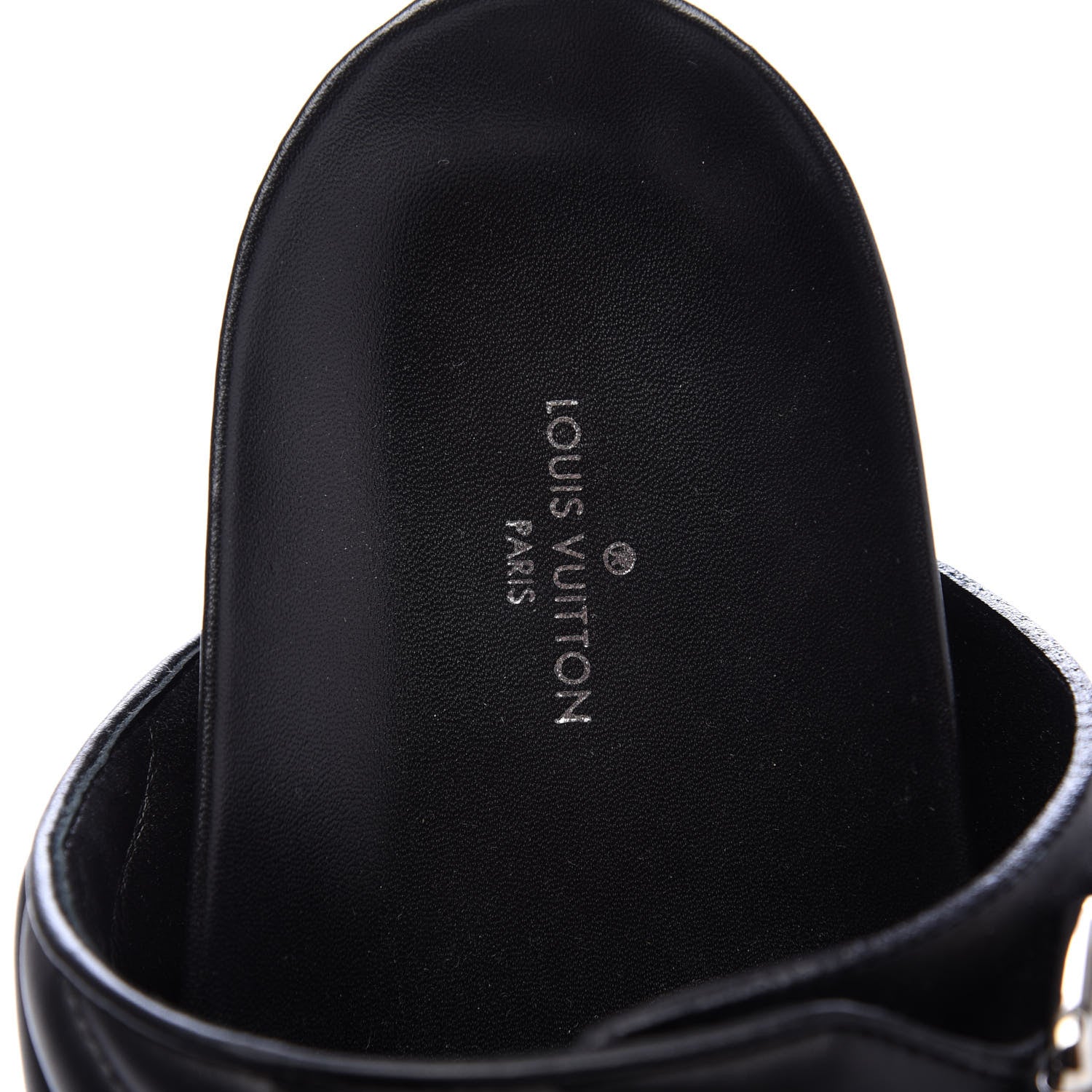Louis Vuitton Calfskin New Wave Bom Dia Mule Sandals 38 Black 7 of 7