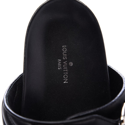 Louis Vuitton Calfskin New Wave Bom Dia Mule Sandals 38 Black 7 of 7
