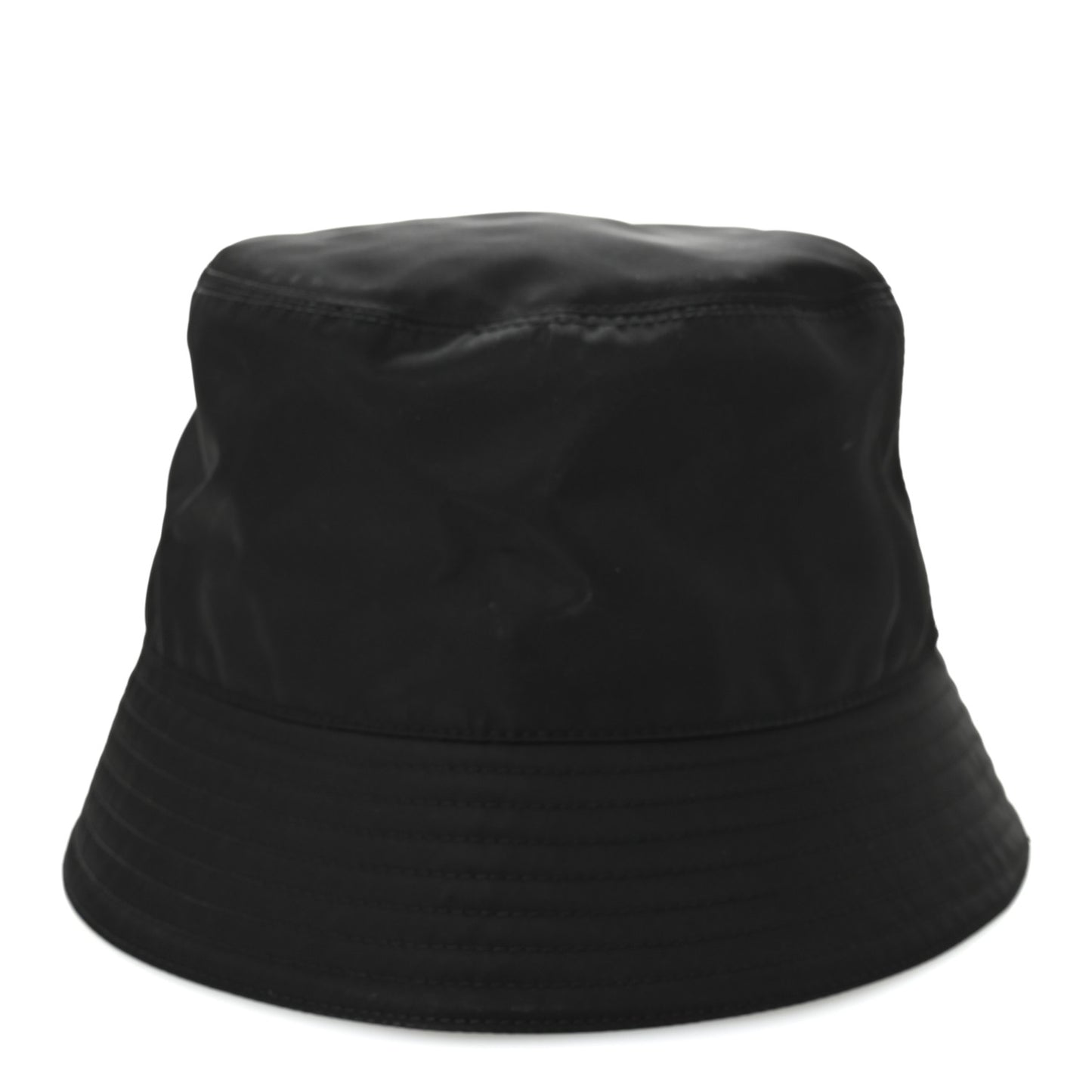 Re-Nylon Metal Triangle Logo Womens Bucket Hat M Black