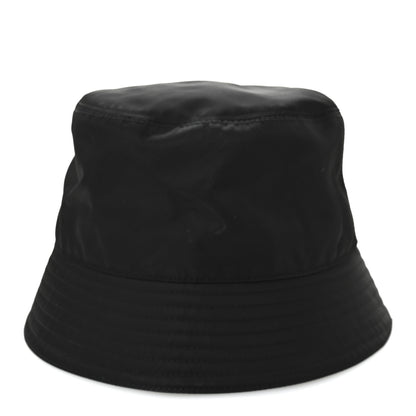Prada Re-Nylon Metal Triangle Logo Womens Bucket Hat M Black 4 of 9