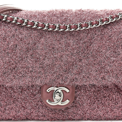 Chanel Lurex Knit Medium Pluto Glitter Flap Pink 8 of 12