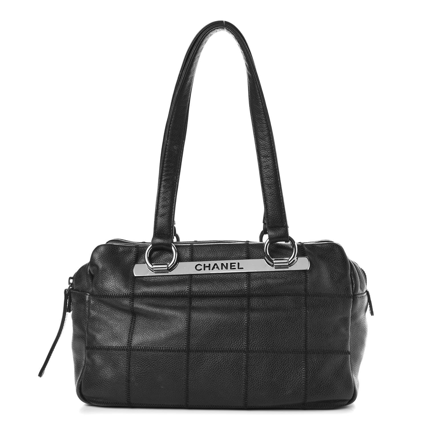 Chanel Caviar Square Stitched Bowler Black 1 of 20