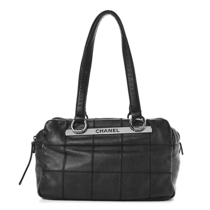 Chanel Caviar Square Stitched Bowler Black 1 of 20