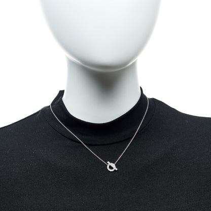 Hermes 18K White Gold Diamond Finesse Pendant Necklace 2 of 6