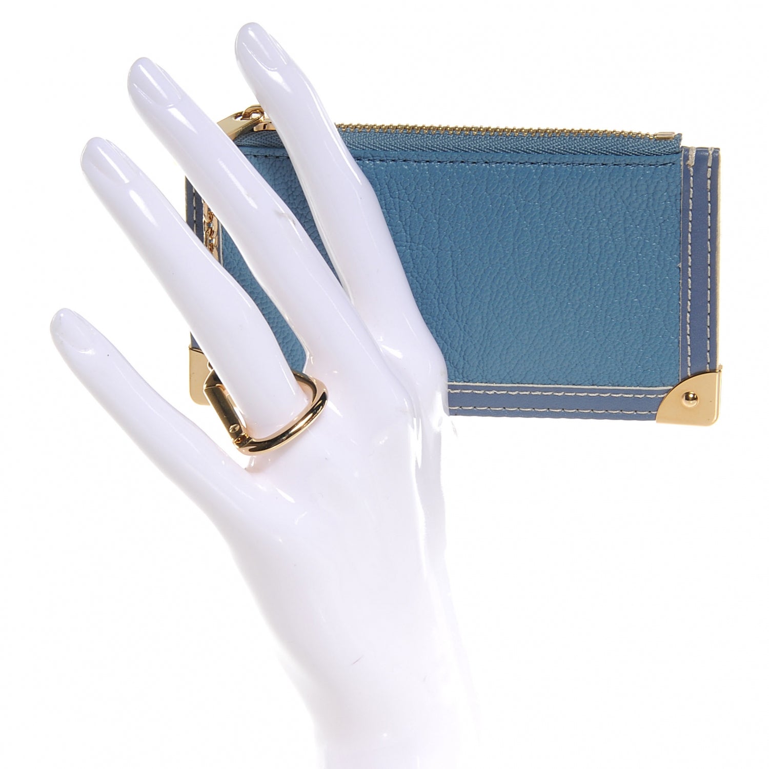 Louis Vuitton Suhali Key Pouch Blue 2 of 7