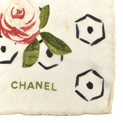 Chanel Silk CC Camellia Square Scarf 2 of 3