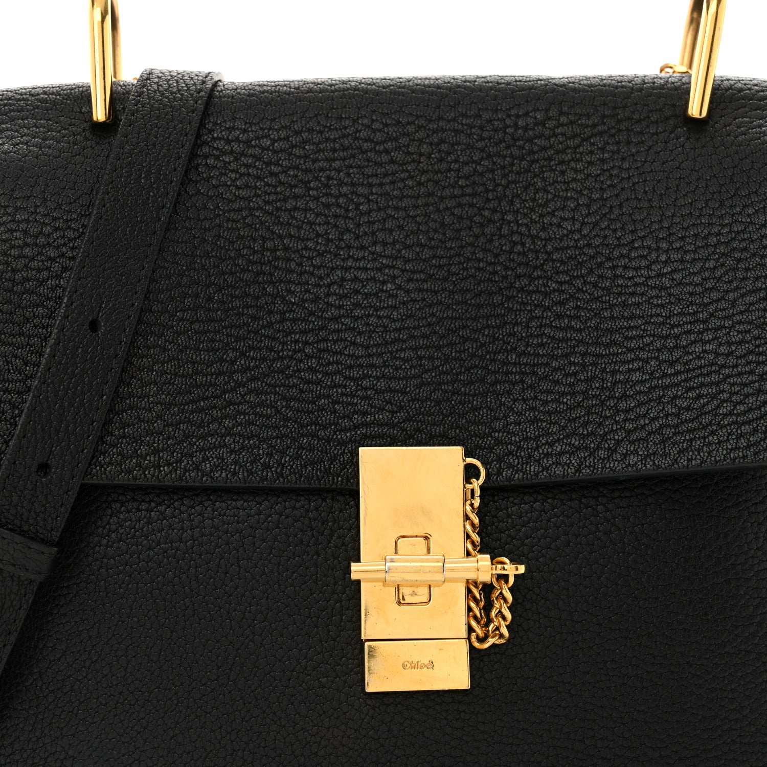 Chloe Grained Lambskin Drew Shoulder Bag Black 7 of 11