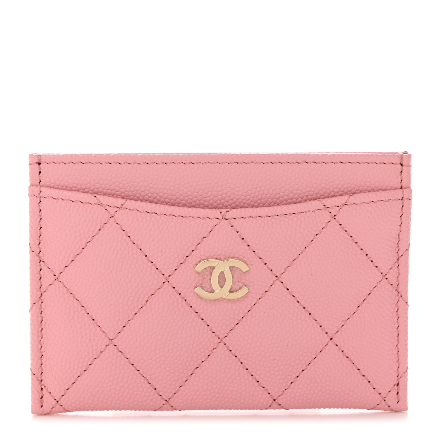 Chanel Caviar Quilted Card Holder Light Pink 1 of 9