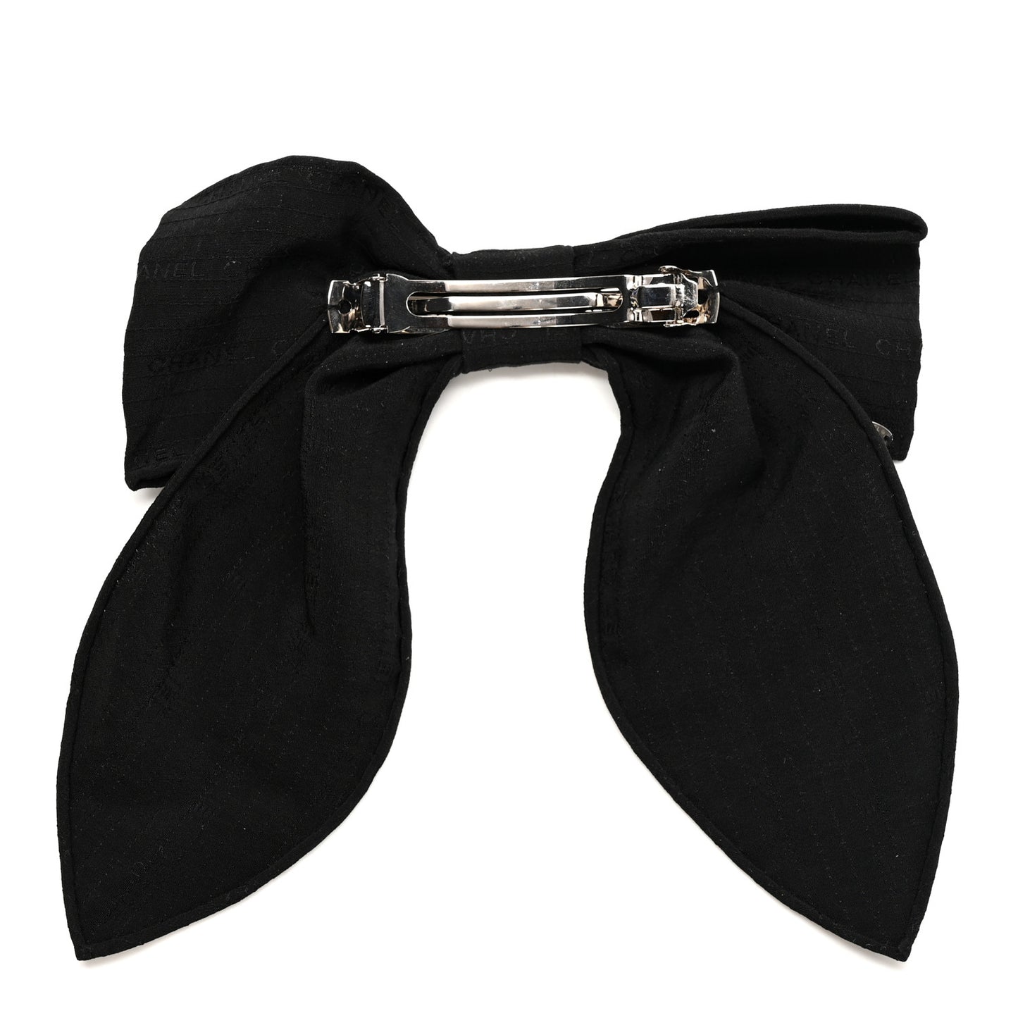 Silk Bow Hair Clip Black