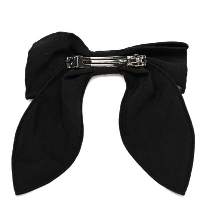 Chanel Silk Bow Hair Clip Black 2 of 6
