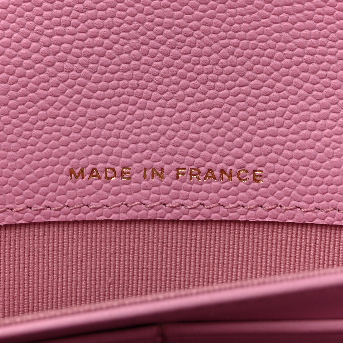 Caviar Quilted Large Gusset Flap Wallet Lilac