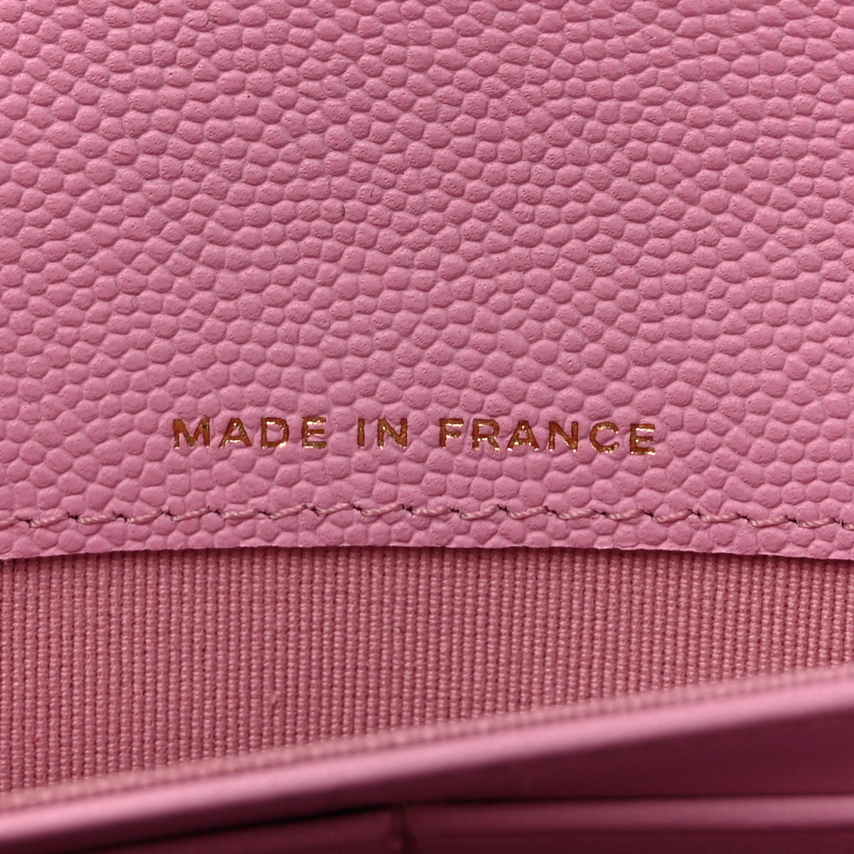 Caviar Quilted Large Gusset Flap Wallet Lilac