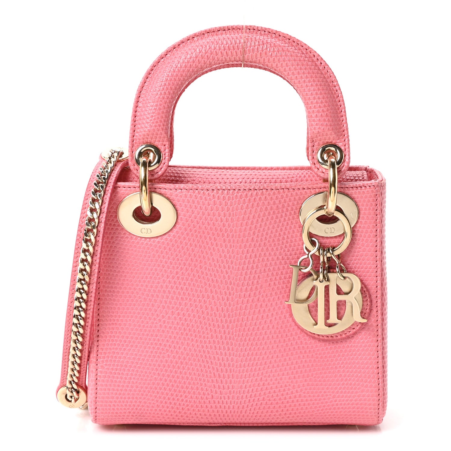 Christian Dior Lizard Mini Lady Dior Pink 1 of 10