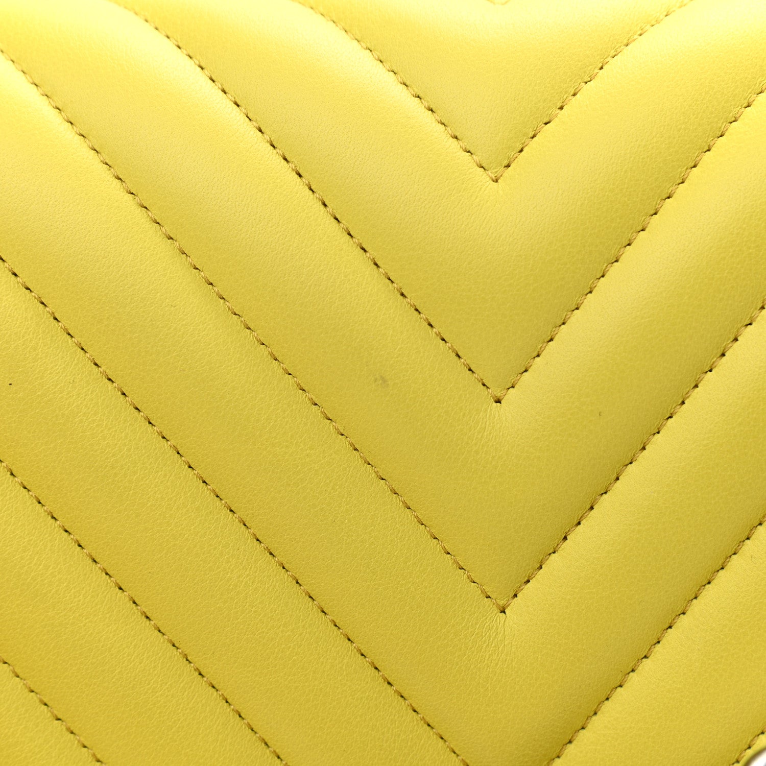 Chanel Calfskin Chevron Quilted Medium Boy Flap Yellow 14 of 14