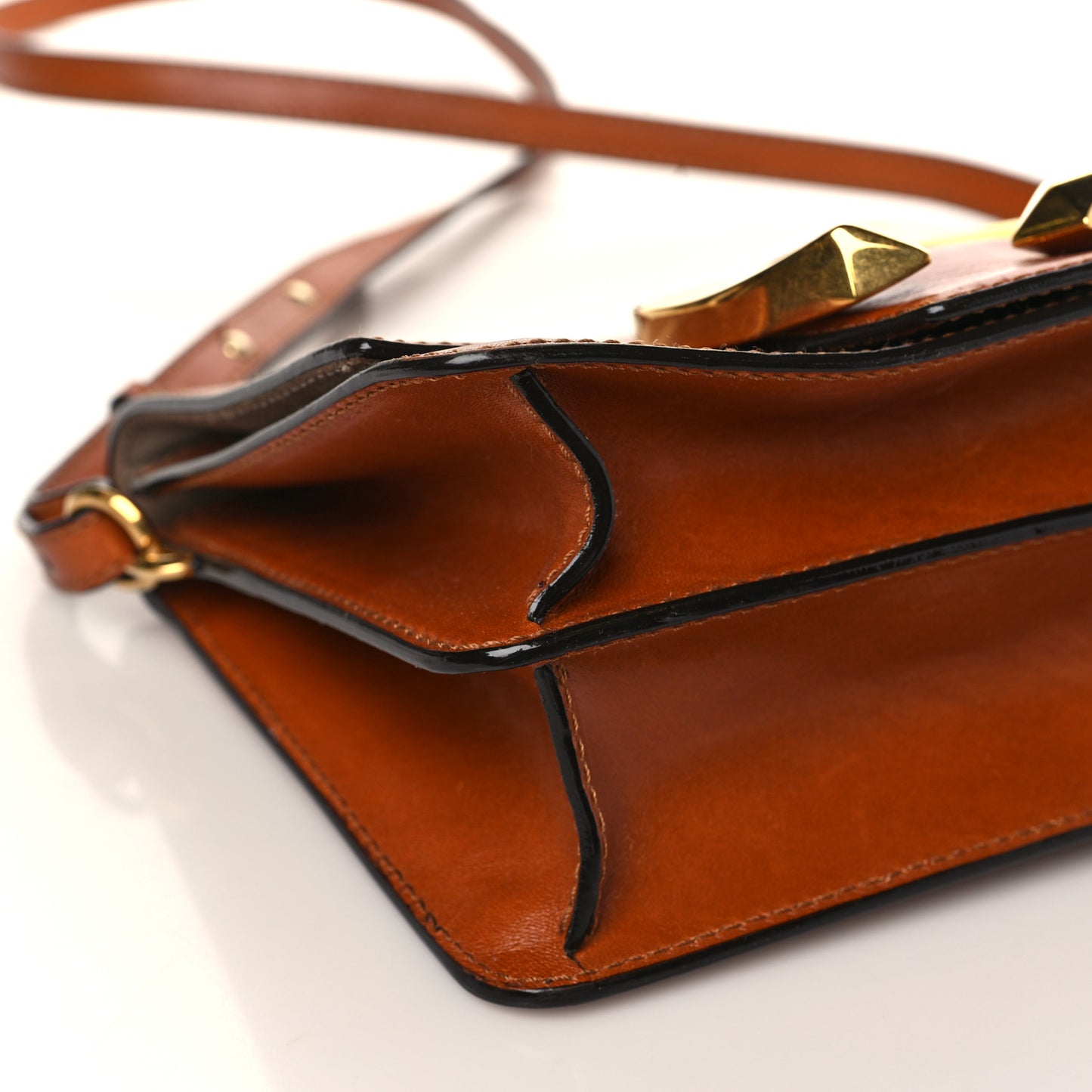 Calfskin Madeline Shoulder Bag Brown