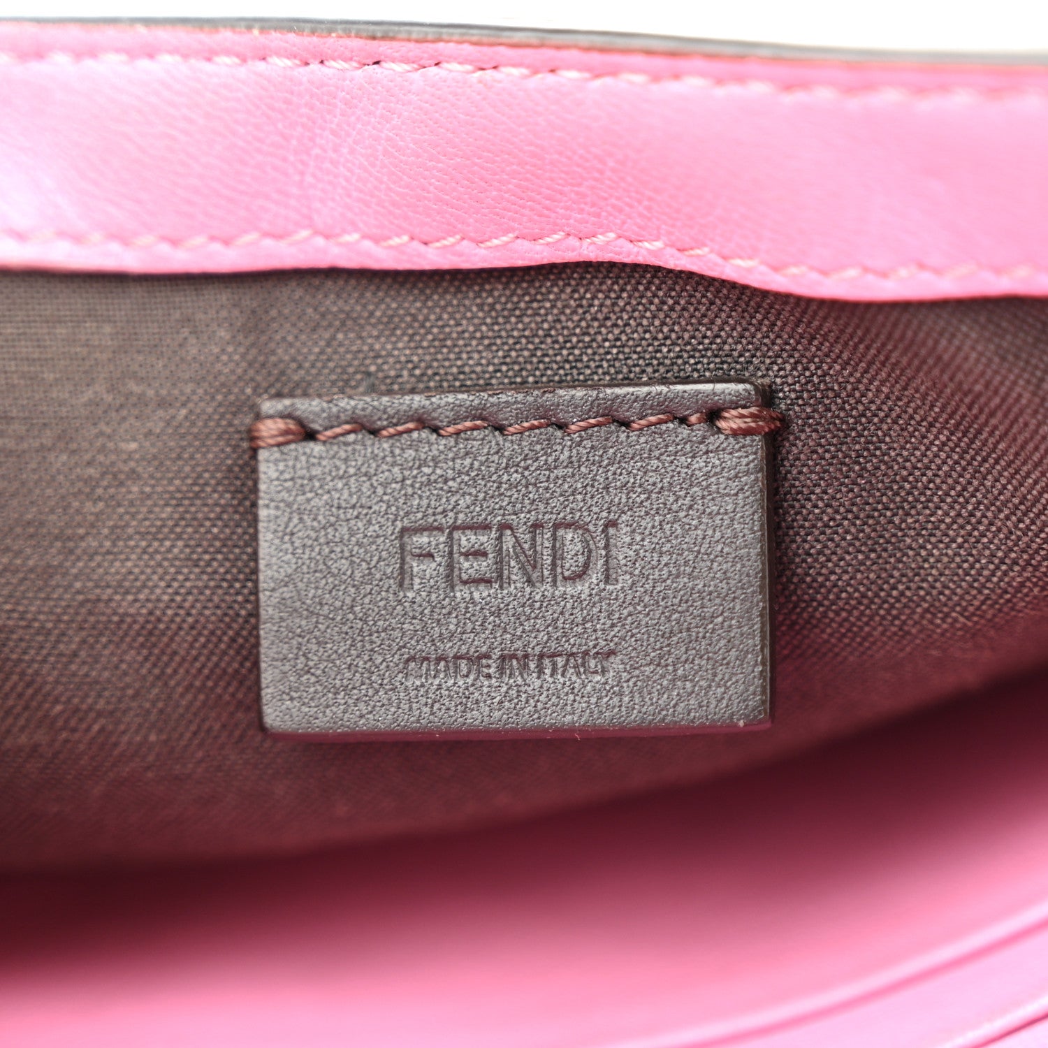 Fendi Nappa FF 1974 Embossed Mini Baguette Lollypop 6 of 13