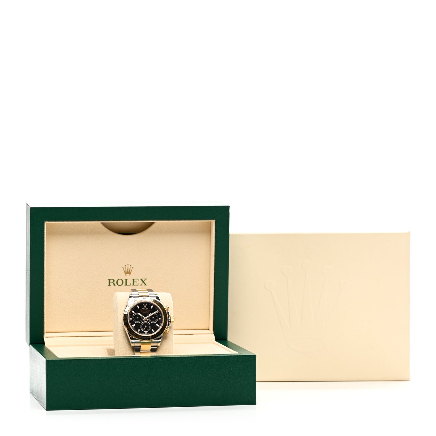 Stainless Steel 18K Yellow Gold 40mm Oyster Perpetual Cosmograph Daytona Watch Black 116503