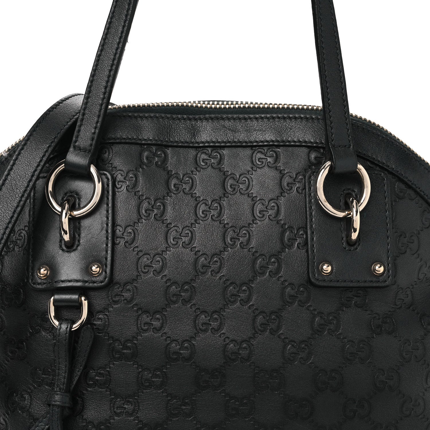 Gucci Guccissima Medium Top Handle Bag Black 8 of 10