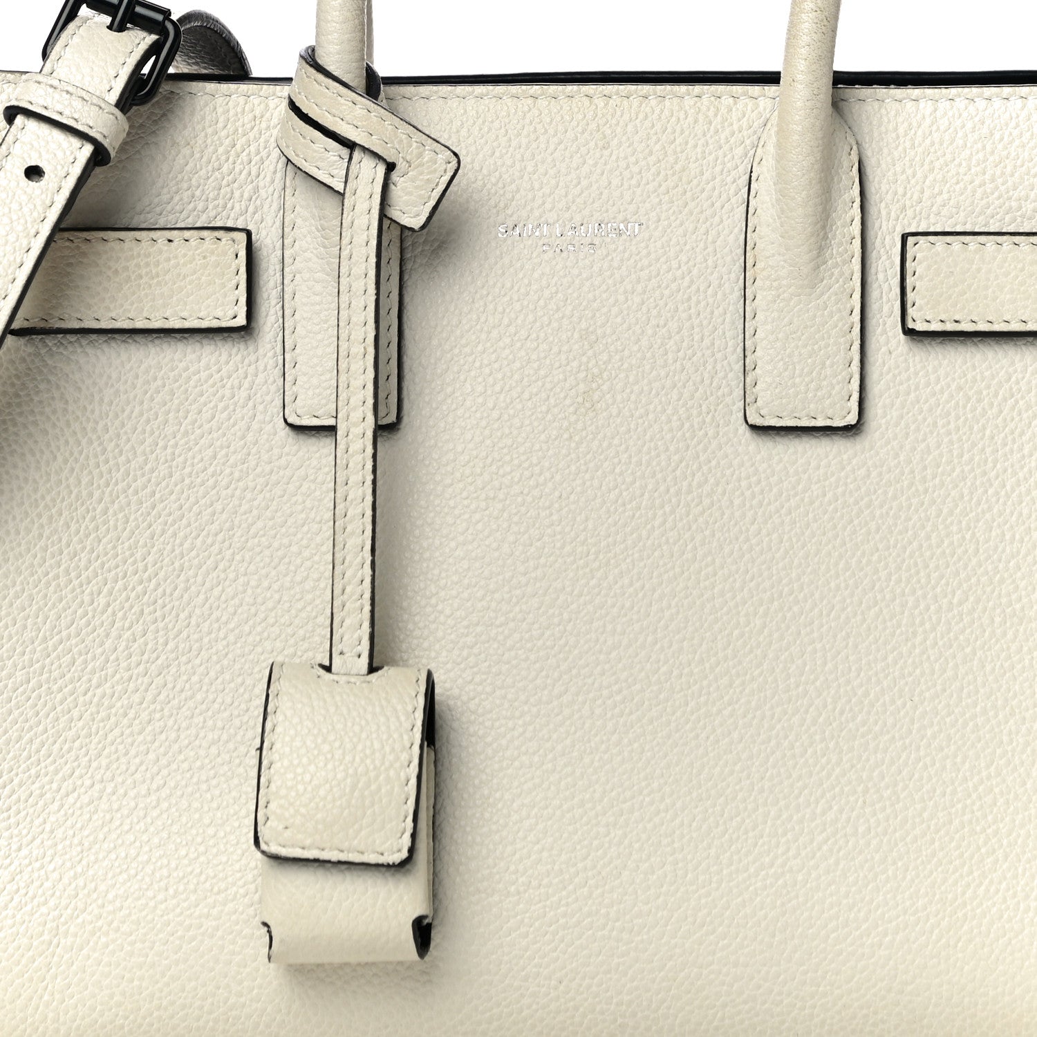 Saint Laurent Grained Calfskin Nano Sac De Jour Porcellana Black 7 of 11