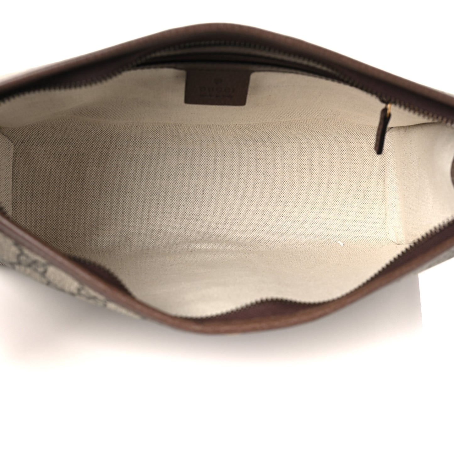 GG Supreme Monogram Web Toiletry Case Brown