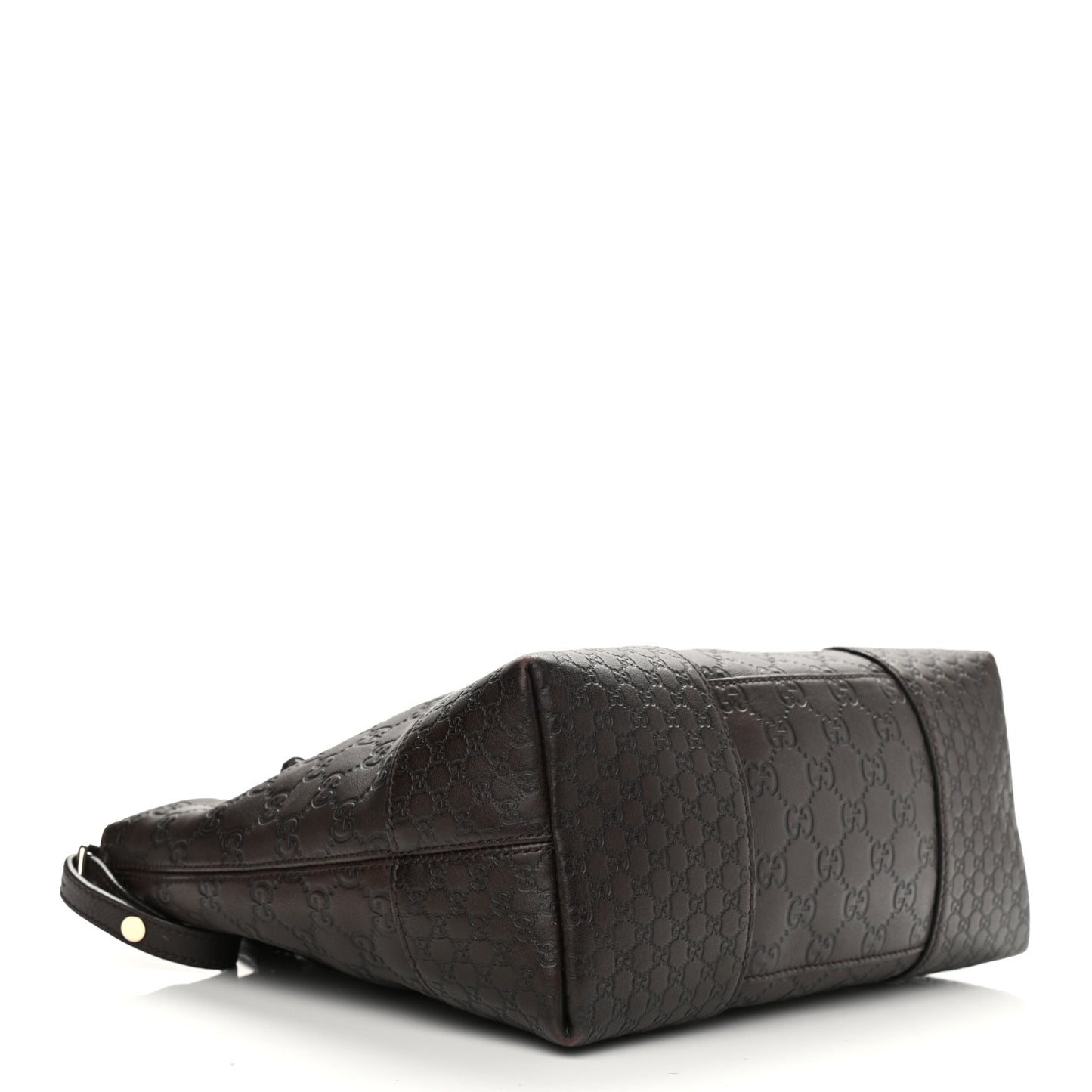 Guccissima Medium Bree Foldover Tote Chocolate