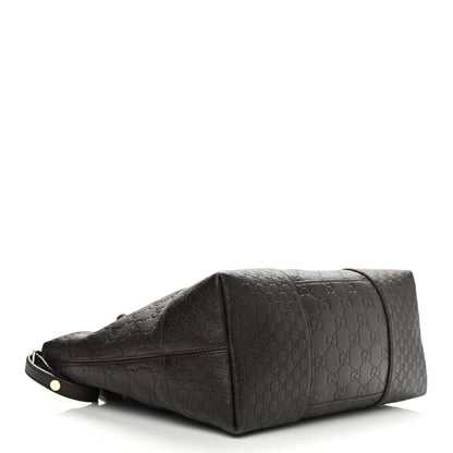 Gucci Guccissima Medium Bree Foldover Tote Chocolate 4 of 11