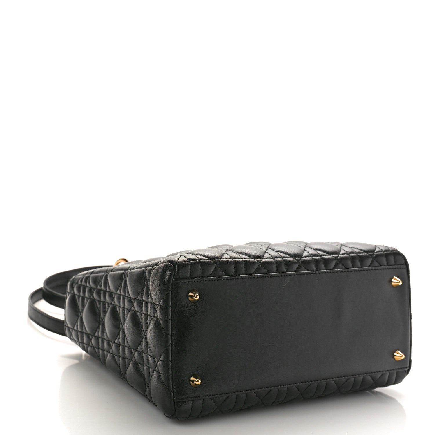 Christian Dior Lambskin Cannage Medium Lady Dior Black 4 of 13