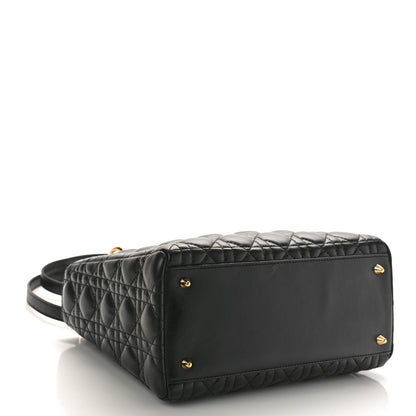 Christian Dior Lambskin Cannage Medium Lady Dior Black 4 of 13