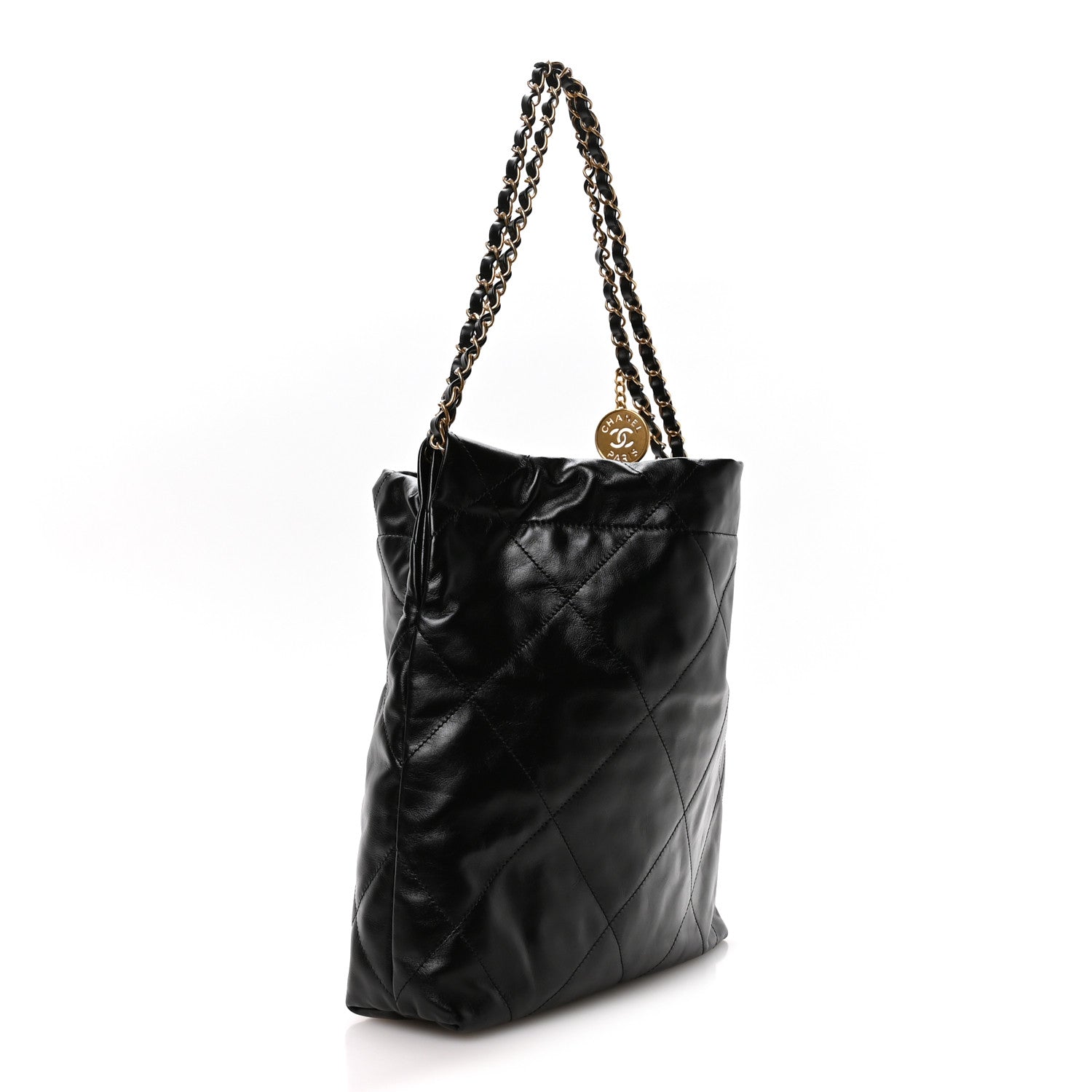 Chanel Calfskin Quilted Small Chanel 22 Black 4 of 12