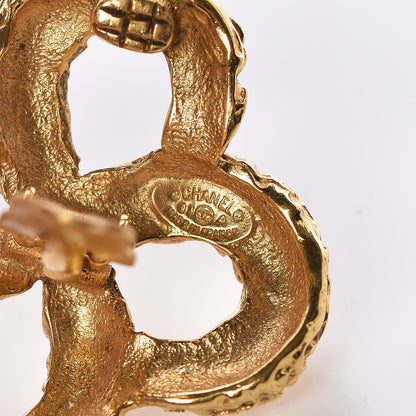 Chanel Flower CC Clip On Earrings Gold 3 of 4