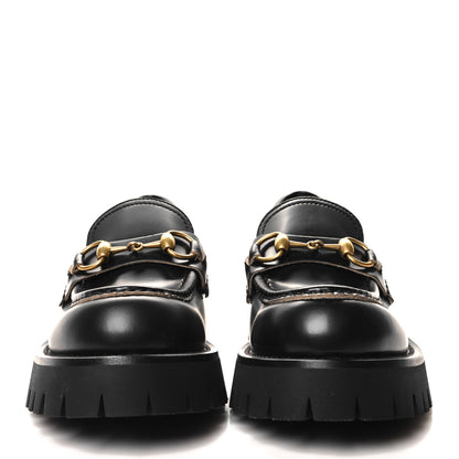 Gucci Cordovan Lux Womens Harald Horsebit 25mm Platform Loafers 35.5 Black 2 of 10
