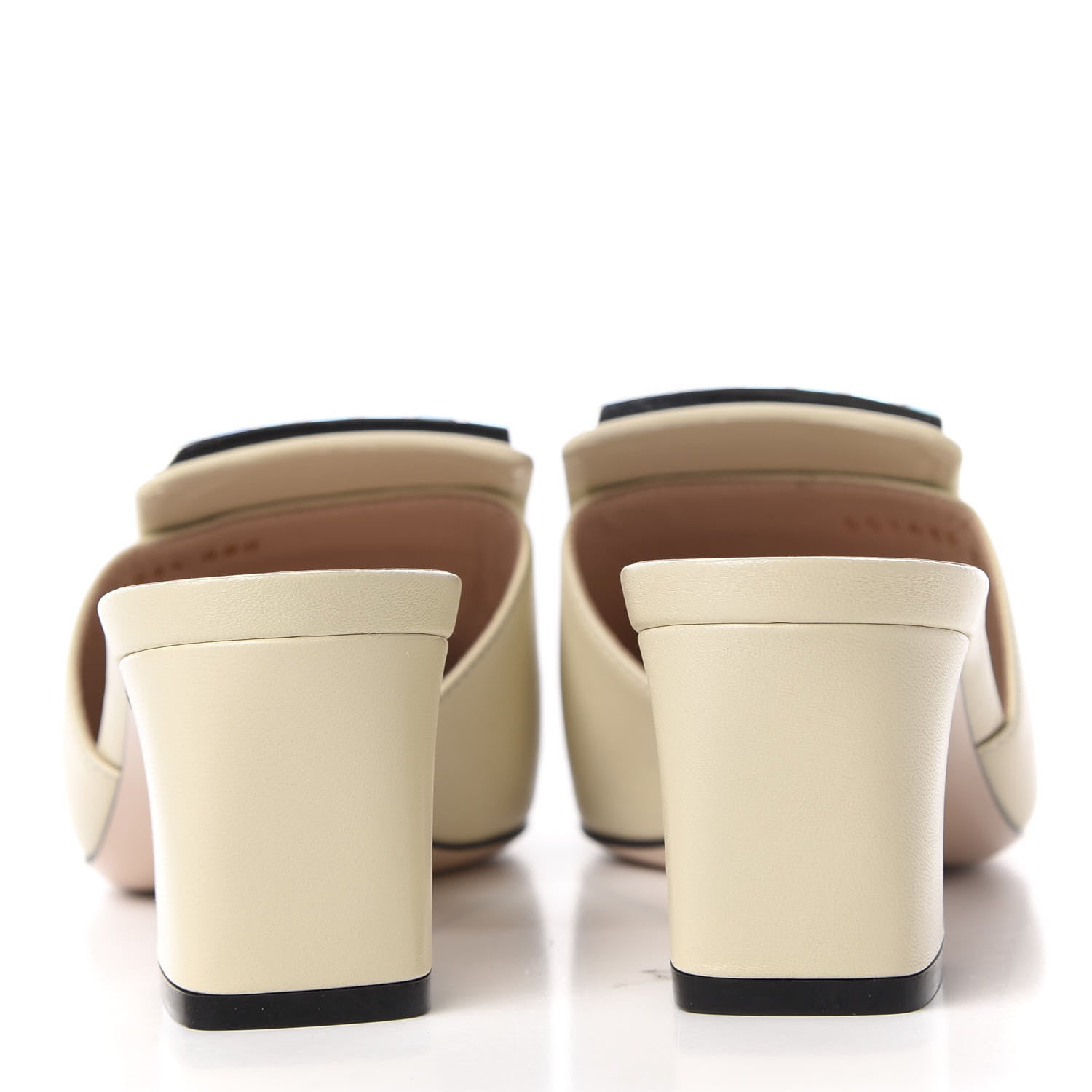 Gucci Malaga Kid Crystal Square G Madelyn Mules 37.5 Vintage White 7 of 12