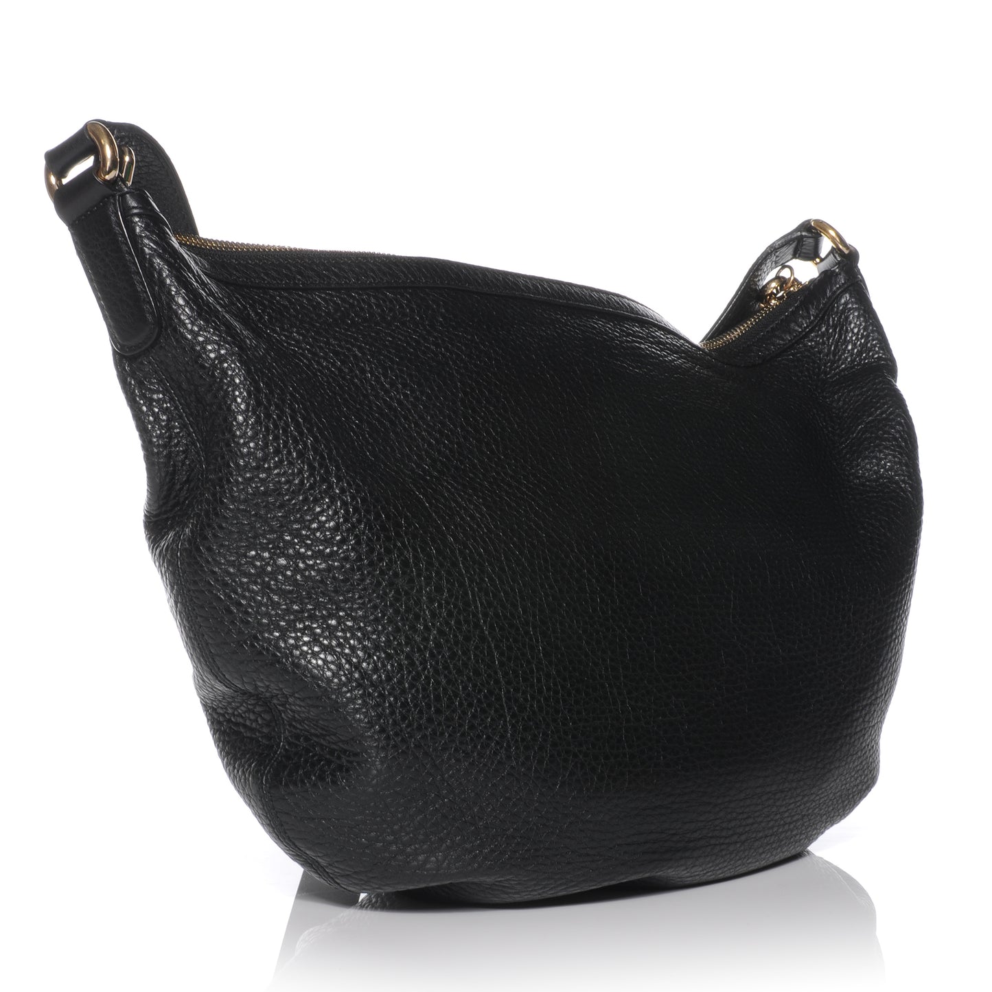 Pebbled Calfskin Medium Soho Hobo Black