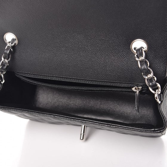 Caviar Quilted Mini Rectangular Flap Black