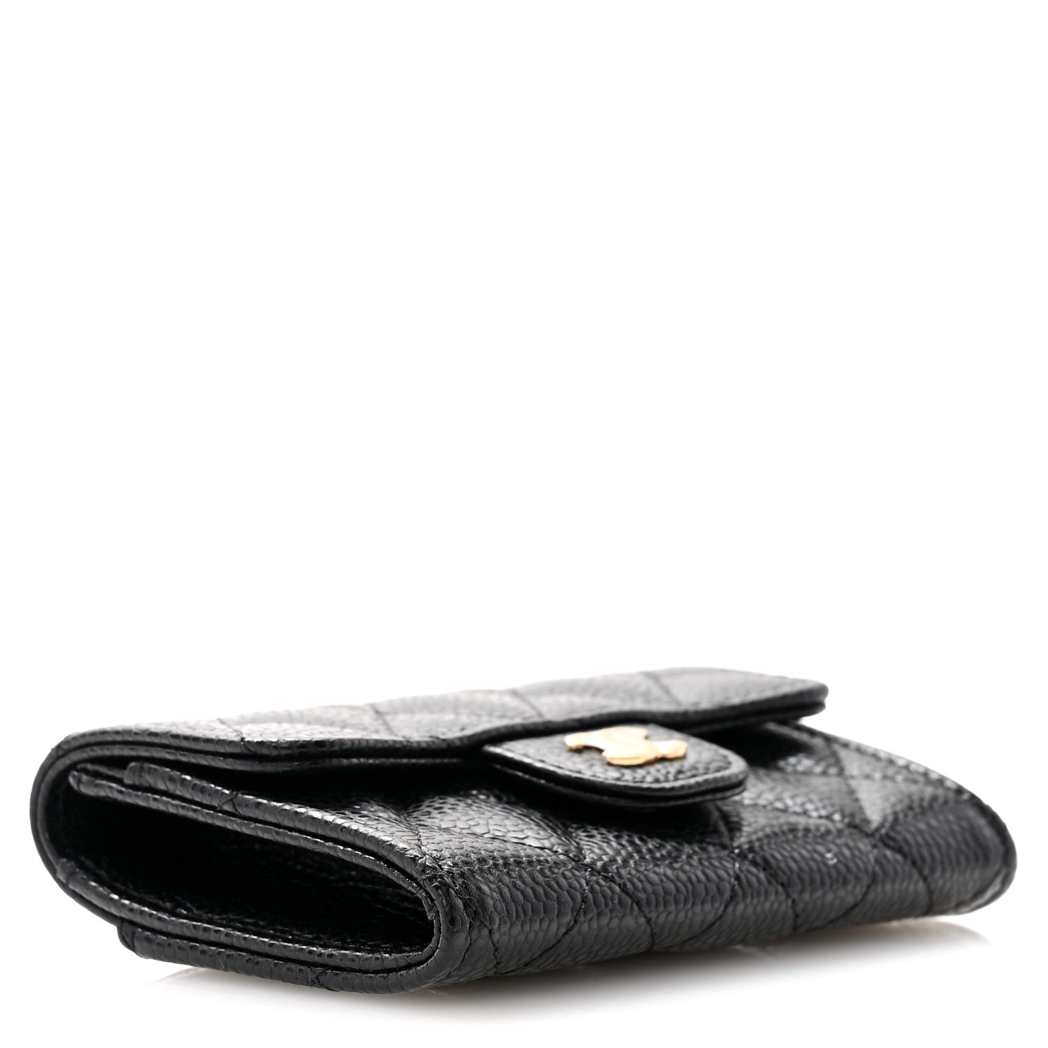 Chanel Caviar Quilted Flap Card Holder Wallet Black 4 of 9