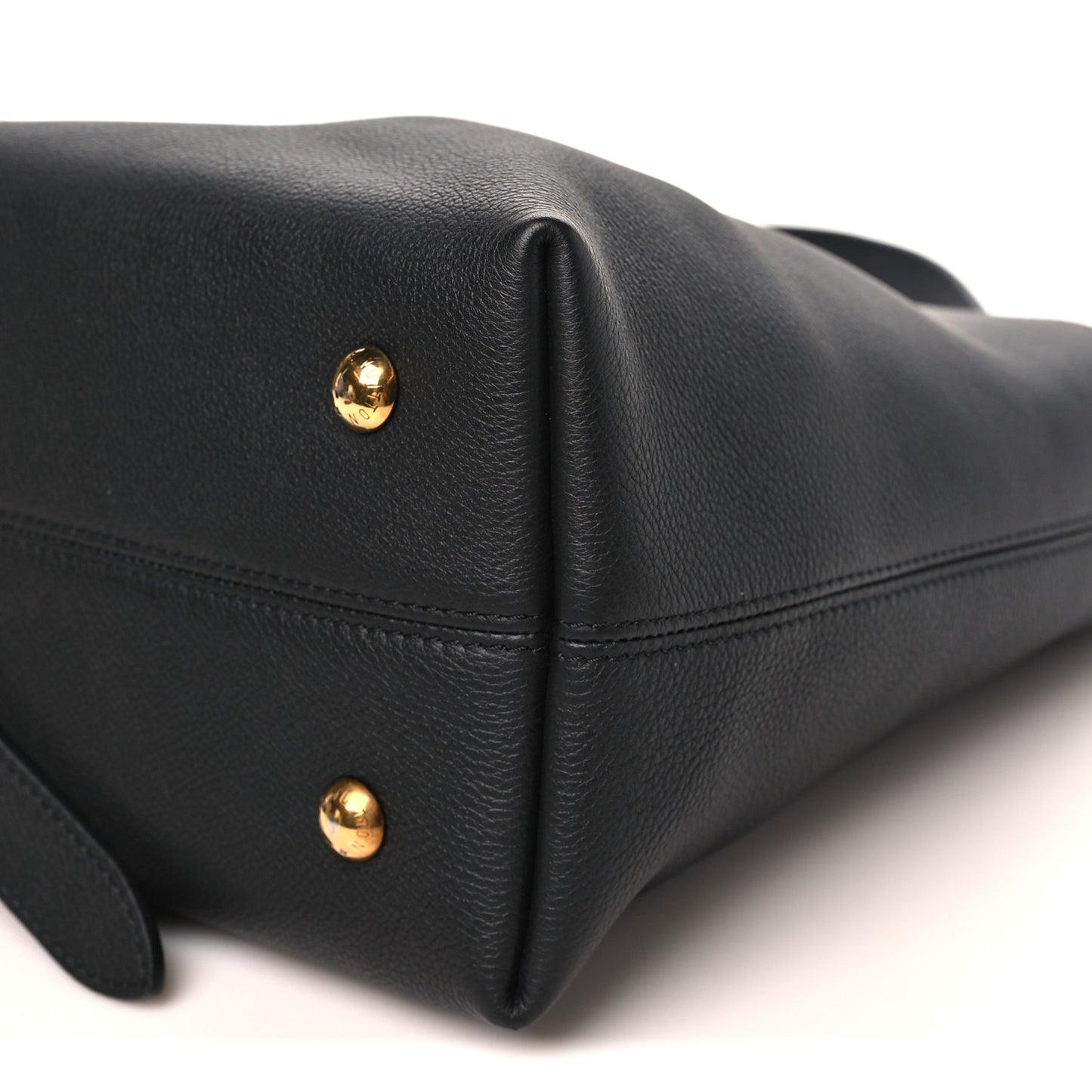 Grained Calfskin Low Key Hobo PM Black